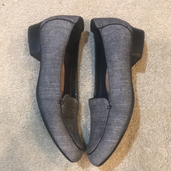 NWOT Clarks Artisan Tweed Gray/Black Slip On Loafer Style Shoes-Size 9M - Picture 4 of 8